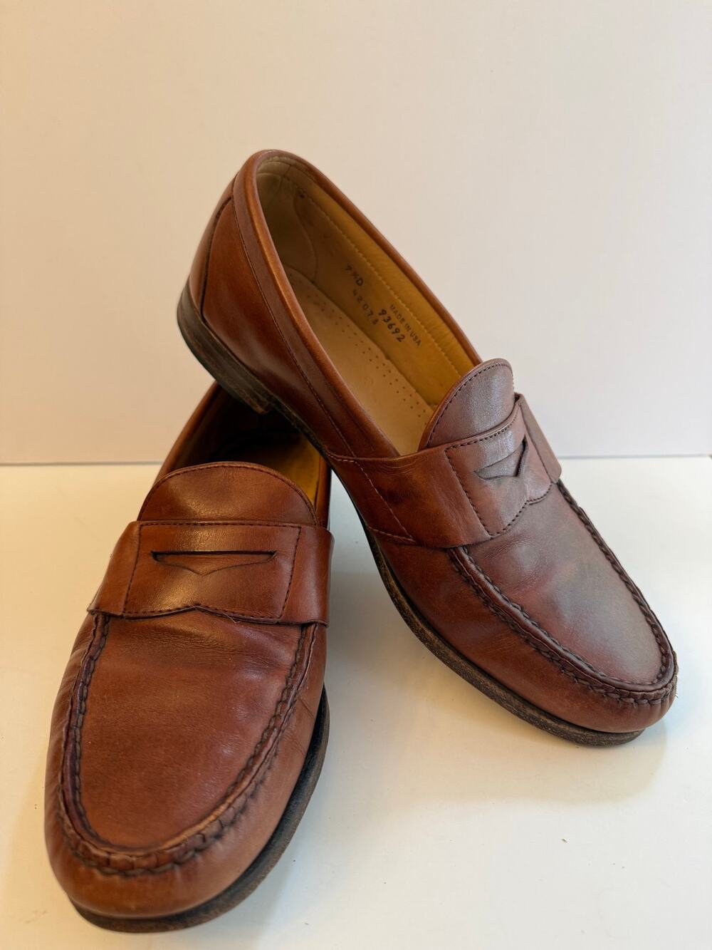 Allen Edmonds Cameron Penny Loafers Men’s Size 9.5 D Brown Leather Made in USA